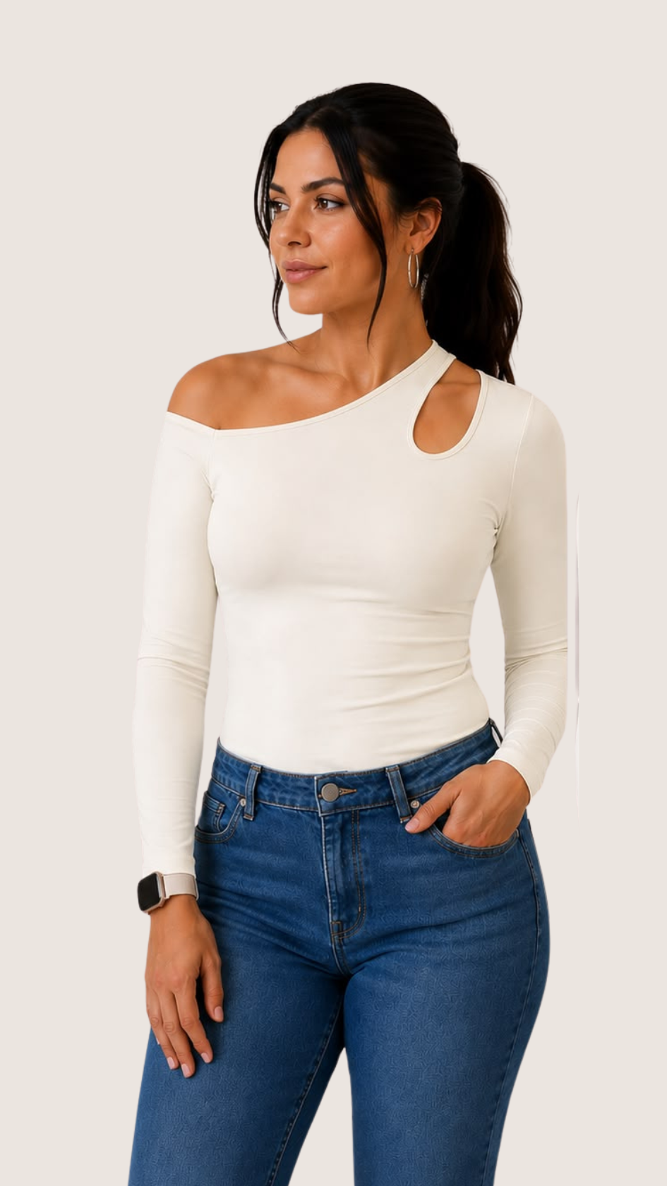 KIT 4 PEÇAS (14) Blusa Lana off white - Imagem 1